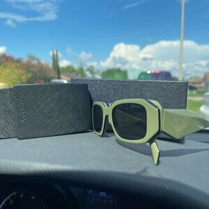 Prada Olive Green Men's Sunglasses